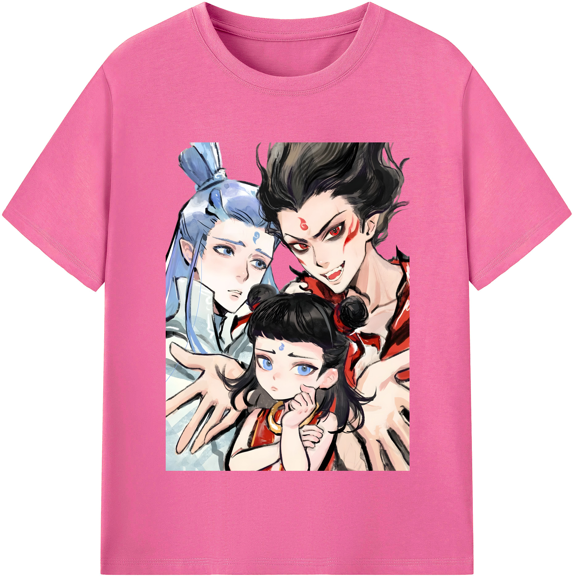 （画像用） Ne Zha 2 ナタ 魔童の大暴れ レディースカジュアルプリントTシャツ（綿100％）